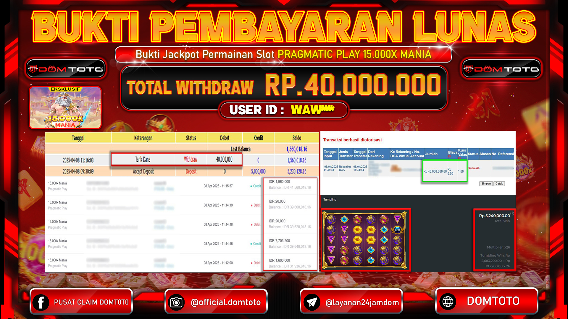 JACKPOT SLOT 15.000X MANIA 08 APRIL 2025
